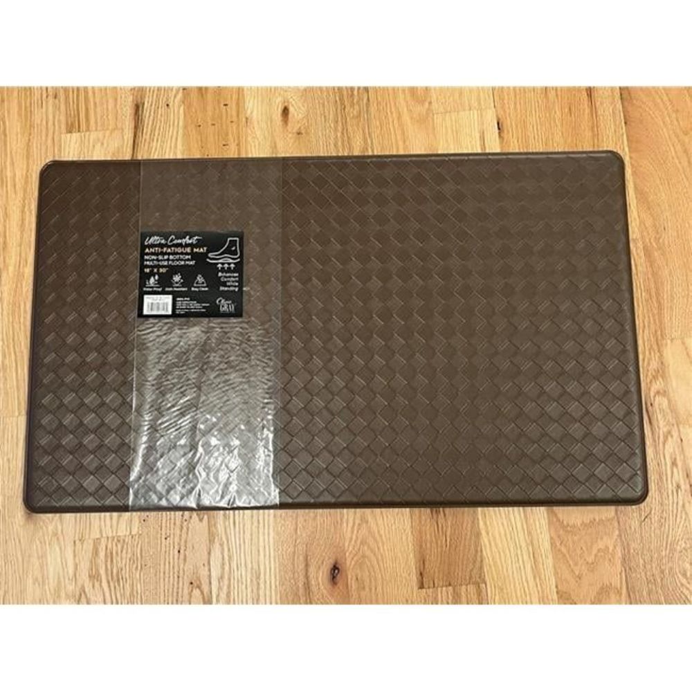20 & 39 in. Anti-Fatigue Embossed Run Mat, Chocolate